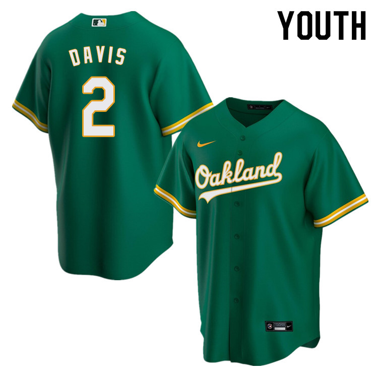 Nike Youth #2 Khris Davis Oakland Athletics Baseball Jerseys Sale-Green